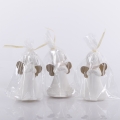 ANIOŁEK BIAŁY 11 cm, ZŁOTE SKRZYDŁA MIX WZORÓW