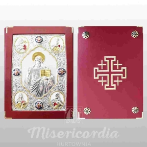 ETUI NA EWANGELIARZ - CHRYSTUS PANTOKRATOR + KRZYŻ JEROZOLIMSKI HAFT (6729)