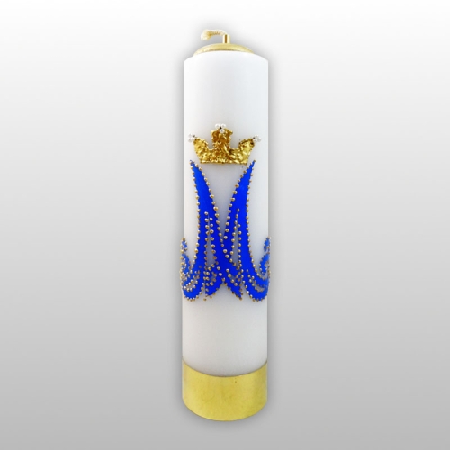 ŚWIECA OŁT.30/8 MARYJNA, SAMO "M" I KORONA