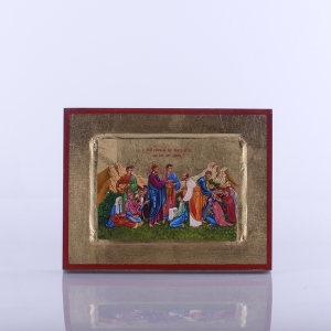 IKONA - POZIOM - ROZMNOŻENIE CHLEBA, ZŁOTA 14x18 CM