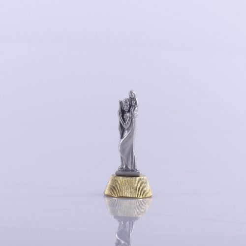 FIGURKA METALOWA MAŁA ŚW KRZYSZTOF