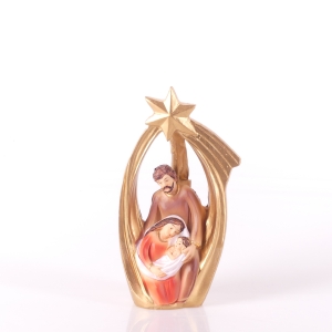 FIGURKA ŚWIETA RODZINA "SZOPKA-GWIAZDA" 12 CM