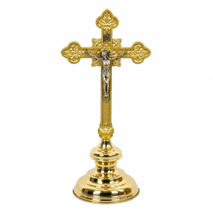 KRZYŻ OŁTARZOWY TRADYCYJNY MOSIĄDZ 52CM