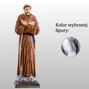 ŚW. FRANCISZEK 110CM SREBRNY (801)