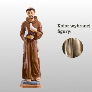 ŚW. FRANCISZEK (Z GOŁĄBKAMI) 80CM ZŁOTY (805)
