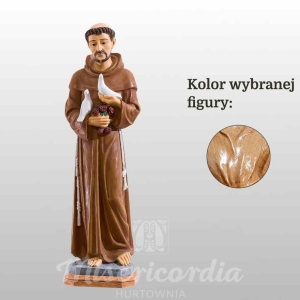 ŚW. FRANCISZEK (Z GOŁĄBKAMI) 80CM DREWNO (805)