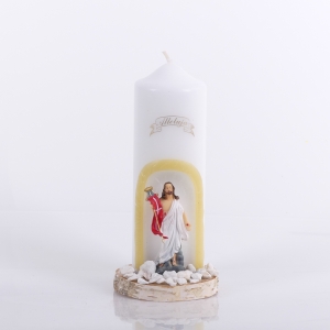 świeca wielkanocna światłowód - zmartwychwstały 20 cm