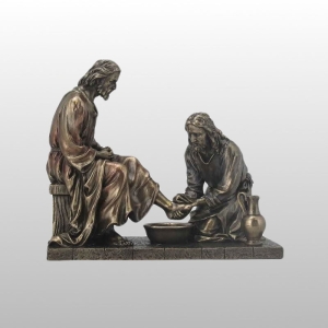 FIGURA JEZUS OBMYWAJĄCY UCZNIOM STOPY 18,5x21