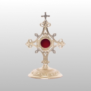 RELIKWIARZ MOSIĘŻNY, WYS. 22cm, ŚRED.REL. 4,2cm