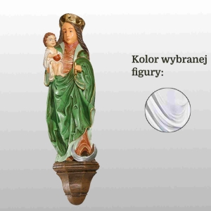 MATKA BOŻA Z DZIECIĄTKIEM - PŁASKORZEŹBA 38CM BIAŁY (469)