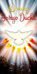 BANER Z HASŁEM: W MOCY BOŻEGO DUCHA (br_42)