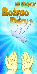 BANER Z HASŁEM: W MOCY BOŻEGO DUCHA (br_43)