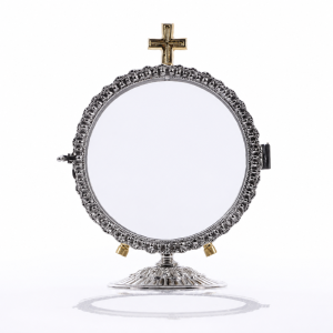 CUSTODIA DUŻA NIKLOWANA - REGULOWANA, NA HOSTIĘ FI=14,5CM