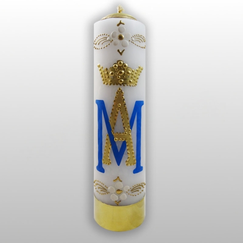 ŚWIECA OŁT.30/8 MARYJNA, KWIATEK GÓRA-DÓŁ (M2)