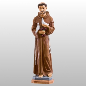ŚW. FRANCISZEK (Z GOŁĄBKAMI) 80CM KOLOR (805)
