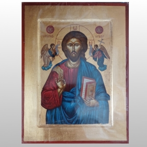 IKONA JEZUS PANTOKRATOR, ANIOŁY MIX 17x22 CM