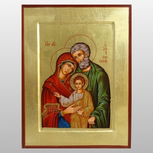 IKONA ŚWIĘTA RODZINA ZIELONY 17x22 CM