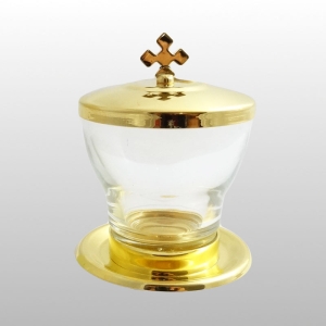 VASCULUM SZKLANE - ZŁOTO wys. 8,5 cm