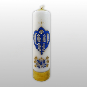 ŚWIECA OŁT.30/8 MARYJNA - "M" I "A" NIEBIESKIE (M2)