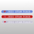 OPASKA ODBLASKOWA "JEZU UFAM TOBIE", MIX KOLORÓW