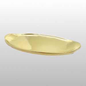 TACKA OVAL BŁYSZCZĄCA, DŁ. 18CM, SZER. 8CM, MOSIĄDZ