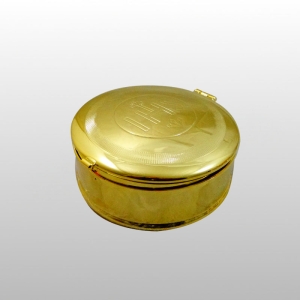 KUSTODIUM=CYBORIUM NA HOSTIE, BEZ NÓŻKI, śr. 9 cm