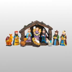 SZOPKA 10x8 CM + FIGURKI 5 CM (10 ELEMEN.)