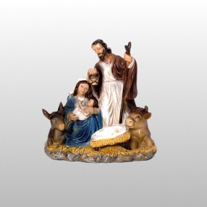FIGURKA ŚW.RODZINA ZE ZWIERZĘTAMI wys. 15cm