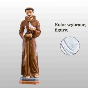 ŚW. FRANCISZEK (Z GOŁĄBKAMI) 80CM BIAŁY (805)