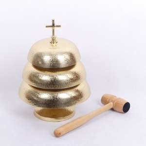 GONG MOSIĘŻNY POTRÓJNY Z MŁOTKIEM 35CM