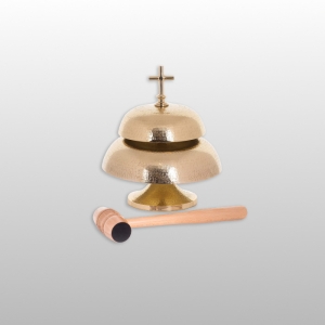 GONG MOSIĘŻNY PODWÓJNY Z MŁOTKIEM WYS. 29 CM