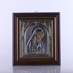IKONA MB FATIMSKA PAWIE ZA SZYBĄ 23,5 x 26 CM