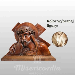 GŁOWA CHRYSTUSA 27X21CM WŁOSKIE ZŁOTO (129)