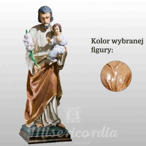 ŚW. JÓZEF OPIEKUN (Z DZIECIĄTKIEM I LILIJKĄ) 110CM DREWNO (753)