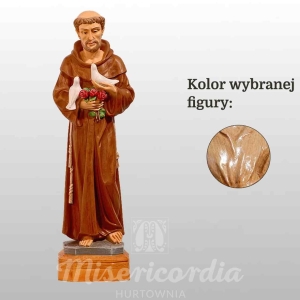 ŚW. FRANCISZEK (Z GOŁĄBKAMI) 50CM DREWNO (806)