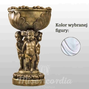 MISA TRZYMANA PRZEZ TRZY ANIOŁKI 64CM BIAŁY (944)