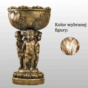 MISA TRZYMANA PRZEZ TRZY ANIOŁKI 64CM WŁOSKIE ZŁOTO (944)