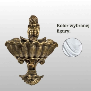 ANIOŁEK SIEDZĄCY NAD MISĄ 38CM BIAŁY (950)