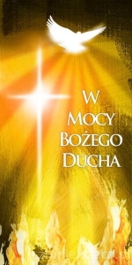 BANER Z HASŁEM: W MOCY BOŻEGO DUCHA (br_45b)