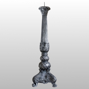 LICHTARZ ŻYWICZNY 74 CM SREBRNY (965)