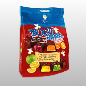 BOGUCHWAŁKI CHOCO- GALARETKI W CZEKOLADZIE 230 G (18 szt.)