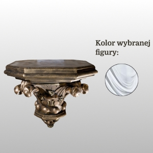 PODSTAWA PRZYŚCIENNA DO FIGUR 53x53x47CM BIAŁY (970)