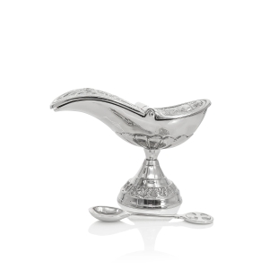 ŁÓDKA MOSIĘŻNA NIKLOWANA WYS. 9CM