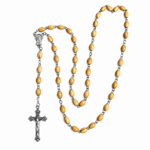 RÓŻANIEC ŁEZKA DREWNO OLIWNE, KRZYŻ JERUSALEM