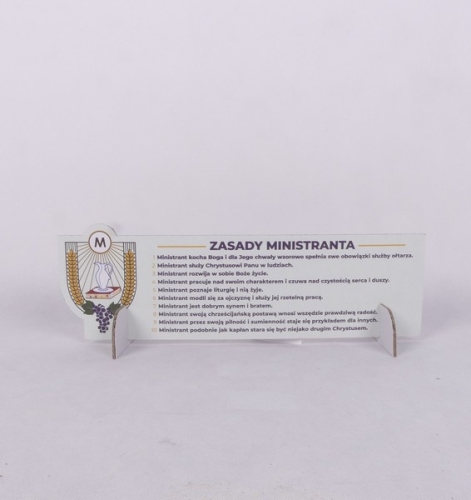 ZASADY MINISTRANTA TABLICA - TEKTURA 50 cm