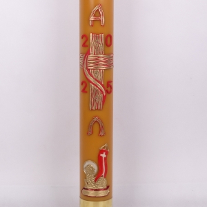 PASCHAŁ 1A 10/115cm 8,5 KG OLEJOWY - WOSK, KRZYŻ WSTĘGA + BARAN ZŁOTY