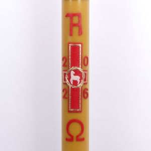 PASCHAŁ 1A 10/115cm 8,5 KG OLEJOWY - WOSK, BARANEK NA KRZYŻU W KORONIE CIERNIOWEJ