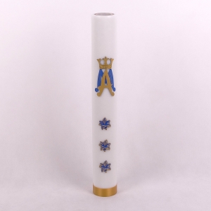 ŚWIECA RORATKA OLEJ. 8/60 - M W KORONIE + LILIE