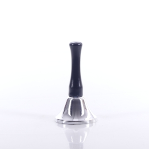 DZWONEK SREBRNY 5 CM PLASTIKOWA RĄCZKA