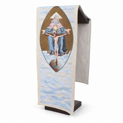 LEKTORIUM HAFTOWANE "TRÓJCA PRZENAJŚWIĘTSZA"  - DŁ.240cm x SZER.50cm